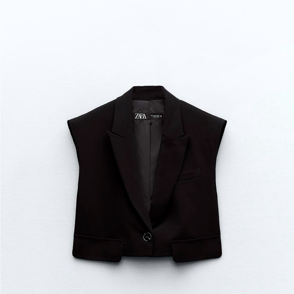 Zara cropped flap vest